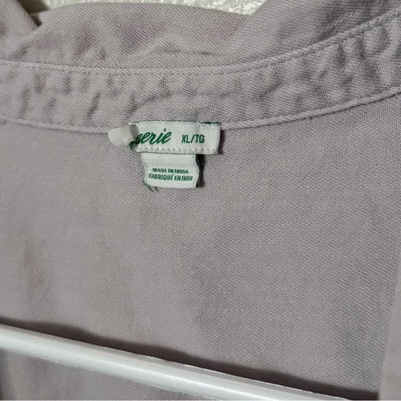 Aerie Light Pink Garment Dyed Button Up Women’s XL - Picture 3 of 4